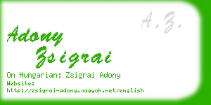 adony zsigrai business card